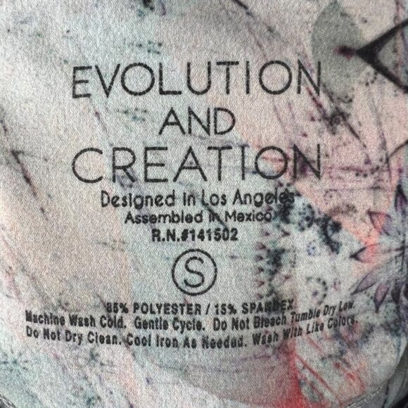 Evolution & Creation The Sofia Gym Leggings Pants Size Small Tribal Multi Color - Picture 6 of 6